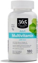 365 podľa celého potravinového trhu, dospelý multivitamín so železom, 17 esenciálne vitamíny a minerály, 180 tabliet