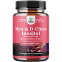 Myo-Inozitol & D-Chiro Inozitol Supplement for Women - Choline Supplement to Regulate Menstrual Cycle, Fertility & Hormonal Balance - Womens Hormone Balance Capsules with Myo & D-Chiro - 60 Caps