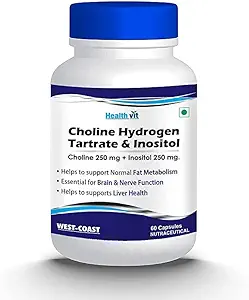 Choline Hydrogen Tartrate 250mg & Inozitol 250 Mg - 60 Kapsule 