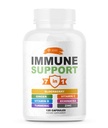 SIRUNES Imunitný posilňovač - Imunitná podpora Multivitamín - vitamín C a D3, bazový, zinok, echinacea, zázvor, kurkuma - Antioxidant, Energia a vigor, Mozog Boost (Imunitné podporné kapsuly)