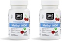 Celý potravinársky trh, Metyl B-12 Lozenges 1000mcg, Cherry Flavor, 60 ct (balenie 2)