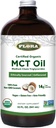 Flora - MCT Oil Certified Organic - Podporuje svalovú energiu a zdravie mozgu - Obsahuje C8 Kyselina kaprylová & C10 Kyselina kapriová - non-GMO, Gluten-free, Vegan & Keto-Friendly - 32 fl. oz. Sklenená fľaša
