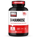 FORCE FACTOR D Mannose, D- Mannose 500mg doplnok k podpore močových ciest zdravie pre ženy a mužov, Bladder Control Doplnky, Premium Quality, Vegan, non-GMO, 120 Kapsule