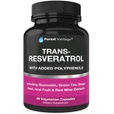 Resveratrol Supplement - Potent 1400mg Formula s Trans Resveratrol, Quercetin, Hroznové semeno, zelený čaj, Acai a červené víno extrakt - 60 Veggie Kapsule