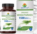 Brieofood Organic Wheatgrass 1500mg, 45 Servings, Vegetariánska, Gluten Free, 90 Vegetariánskej tablety