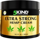 5kind extra silný Hemp krém 10.1 fl oz - Maximálna sila - Prírodné upokojujúce Relief spoločný krém - svalová Rub pre dolnej časti chrbta, kĺby, krk, kolená a ramená