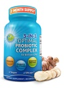 Probiotiká s tráviacimi enzýmami a prebiotikami pre ženy a mužov - 3-in-1 Vegan Probiotic Prebiotic Multi Enzyme Complex pre zdravie Gut - Maximálna absorpcia Oneskorené-Release Kapsule
