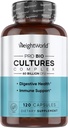 WeightWorld Bio Culture Complex - Probiotikum pre ženy a mužov - Testované laboratórium tretej strany - 120 Vegánskych kapsúl (2 mesiace dodávky) - 60 miliárd CFU s 20 probiotickými kmeňmi - Vegan, Non-GMO a Gluten-Free