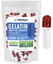 XPRS Nutra Veľkosť 2 prázdne kapsuly - 100 Počet prázdnych želatíny Kapsule - Pilulky DIY Kapsule plnenie - Pure Bovine Pill Gel Caps pre Do-It-Vaše vlastné doplnky (Clear Red/White)