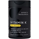 Športový výskum Vitamín K Multi-Spectrum - Tri typy vitamínu K: K1, K2 MK-4 & K2 MK-7 - Vegan Friendly, Plantgel Capsule - 60 softgels