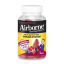 Airborne 750mg vitamín C Gummy pre dospelých, Imunitná podpora doplnok s výkonnými antioxidanty vitamíny A C & E - 63 Gumies, čučoriedkové granátové jablko chuť