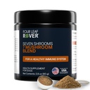 Štyri Leaf Rover Seven šrooms - Organické Huba doplnok pre psy - Veterinarian Formulované celý extrakt z huby