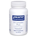 Pure Encapsulations B- Complex Plus - B Vitamíny doplnok na podporu neurologické zdravie, Kardiovaskulárne zdravie, Energetické hladiny a podpora nervového systému* - s vitamínom B12 a viac - 120 Kapsule