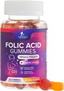 Kyselina listové Gumies pre ženy 785 mcg, Esenciálne prenatálne vitamíny pre mamu a dieťa, Vegánske folické doplnok Gummy, Denné vitamín B9 Extra sila folát, Pred Po tehotenstve - 60 Gummies