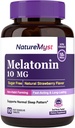 Melatonín 10 MG, tablety s rýchlym rozpustením, Ultra sila, Non-Habit formovanie, podpora spánku a pokoja, bez cukru, Prírodná jahodová chuť, 90 tabliet