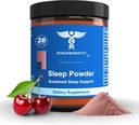 Magnézium prášok pre spánok, Tart Čerešne, 1mg Melatonín a glycín Prírodná zložka pomoc pri spánku doplnok. Pokojný, stres Relief spánkový nápoj Mix prášok úľava pomoc. Unikátny mix od Yale DRS