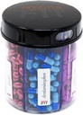 Supplement Pill Dispenser Bottle, 6 Compartment, Etikety, Easy Open, Anti-Mixing, Mesačný vitamín Organizátor, Monster Fit Jr Medication Holder (Clear, Small)