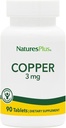 NaturesPlus Copper 3 mg - 90 tabliet - Podpora celkového wellness - bezlepkové - 90 Servisov