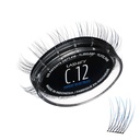 Lashify Curl 12mm Gossamer predĺženie rias Znovu naplniť Ombre Blue, ľahko DIY False Lashes pre prirodzený vzhľad