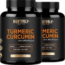 Kurkumín s BioPerine Black Pepper a 95% Curcuminoids - Vysoká absorpcia Turmeric Doplnky 1300mg pre Hearth Health - Non-GMO, Gluten Free - 240 Kapsule