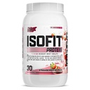 Nutrex Research IsoFit Srvátka Protein Powder Instantized 100% Srvátkový Protein Isolát (30 Servíry (Pack of 1), Jahody a smotana)