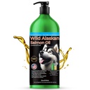 Island Pure Wild Aljašský lososový olej pre psy a mačky, Omega-3 rybí olej, tekutý doplnok pre zvieratá, podporuje imunitný systém a zdravie srdca, 33oz