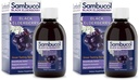Sambucol Black Elderberry Sirup - Sambucus Elderberry Sirup, Black Elderberry Liquid, Immune Support, High Antioxidants, Gluten Free - Pôvodná formula, 7.8 Fl Oz (Pack of 2)