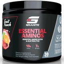 Granit Essential Amino Acides Powder for Muscle Recovery and Growth with 10g EAAs and 7g BCAA - Soy-free, Gluten-free, 448g (30 Servings), Fruit Punch Flavor