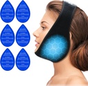 ZNÖCUETÖD Wisdom Teeth Ice Pack Face Wrap for Múdrosť Zuby odstránenie bolesti zubov úľava, TMJ, Čeľuste ľad na tvár orálna chirurgia, Dentálny implantát s 6 opakovane použiteľné Hot studené gélové balenia