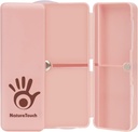 NatureTouch Pill Organizer, 7 Compartments Pill Case, Portable Pill Box for Women and Men, Portable Folding Pill Dispenser with Dual Lid for Pills/Vitamin/Fish Oil/Supplements - Pink Box