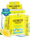 KĽÚČOVÉ NUTRIENTY Powder Packets - Osviežujúca citrónová limonáda 20 Balíčky hydratačné - Cestný hydratačný prášok - bez cukru, bez kalórií, bez lepidla - Vyrobené v USA