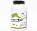Ginkgo Biloba Štandardizovaný extrakt 240 mg 24% Glycosides ~ 200 Kapsule - Žiadne doplnkové látky ~ Prírodné doplnky
