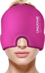 LENCARE Migréna Relief Cap, Upgrade bez zápachu Migréna Ice Head Wrap, Bolesť hlavy Relief Hat pre migrény, Hot Pink
