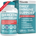 28-in-1 Quercetin s hypromelínom doplnok pre každodennú podporu imunitnej obrany - Quercetin s vitamínom C a zinkom pre dospelých obohatený vitamínom D a bazami (120ct)
