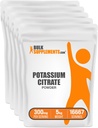 BulkSupplementments.com Dusičnan draselný prášok - pre hydratáciu podporu, Minerálne doplnky, Draslík 99 mg - bezlepok, 300 mg na obsluhu, 1 kg (2,2 lbs) (Stock of 5)