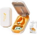 Malé tabletky Cutter, Splitter pre Tiny Pills, Safety Lock, Easy Open Close, Professional (Biela pomaranč)