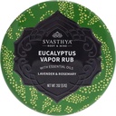 Svasthya Body & Mind Eucalyptus Vapor Rub - Otvorí nosové pasáže a hydratuje pokožku, kašeľ, prázdnu nosnosť a kongesciu úľavu, olivový olej, včelí vosk, levanduľa, rozmarín - Vyrobené v USA, 2oz