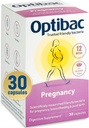 Optibac Probiotiká Tehotenstvo - 12 miliárd CFU a FOS Fibres, Vegan Probiotic Supplement for Tehotné a Dojčenie Ženy, 30 kapsúl