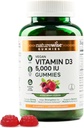 NatureWise Vitamín D3 5000 IU Gummies - Mixed Berry Flavor - Vegan D from Lichen, Pektin Based, Immune Support for Adults, Muscle & Bone Strength - Gluten Free, Non-GMO - 90 Count[45-Day Supply]