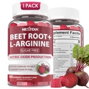 Repa koreňové Gummy a L-arginín, Doplnky oxidu dusnatého pre mužov a ženy w/Organic Repets, B1, B2, B3, B5, B6, folát, B12 pre podporu zvyšovania energie a obehu, bez cukru, 60 Cts