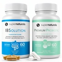 IBSolution Gut Health Bundle - All Natural Gut Health Support & Premium Probiotics w/ 40 Milión CFU na podporu nepravidelných bowelov, Bloating, Zápcha, Plyn, Bolesť brucha - 2 balenia (120 Caps)