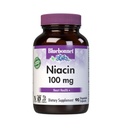 Bluebonnet Niacin 100mg Vitamín B3 Kyselina nikotínová - Podpora zdravia srdca pre ženy a mužov* - Non-GMO, Vegan, Kosher, Gluten-free, Soy-free, Dairy-Free Flush Niacin Supplement - 90 Rastlinné kapsuly