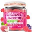 Inozitol Gummies for Women + Chasteberry, Myo-Inozitol & D-Chiro Inozitol 2000mg + 50mg Ideal 40:1 pomer s metylovaným B12 a folátom, cholínom, horčíkom, vitamínom D3 pre celkové zdravie, balenie 2