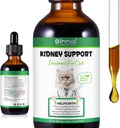 Pečeň Supplement for Mačky, Pečeň & Pečeň Podpora Kvapky s čínskymi bylinkami Rehmannia Glutinosa a Cordyceps Sinensis pre posilnenie podpory pečene a obličiek, Pet zdravotné doplnky pre mačky - 2 x 60 ml
