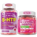LILICARE Bundle: 5HTP Gummy s horčíkom Glycinát - Melatonín Free Sleep Gummy pre dospelých & Deti 8+ & Inozitol Gummy Ideálne 40:1 Ratio Myo & D-Chiro Inositol Supplement
