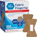 MED PRIDE Sterilné Fingertip tkaniny pásy 1.75in X 3in Hypoalergénna adhezíva bez latexu 100 Počet