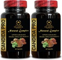 Generic Candida PRO - Natural Herbal Oregano a kyselina kaprylová, Tráviace zdravie, probiotiká, Candida Detox, Black Walnut, Wormwood - 2 fľaše