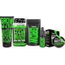 Rast bradavice Kit w/Biotín Rast vlasov Vitamíny + GROW 11-in-1 Rast vlasov Šampón w/Biotin + 2X Hrúbenie fúzy Wax pre mužov + GROW Bed Rastový olej pre mužov - Formulované v Amerike