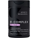 Športový výskum® Vitamín B-komplex - Full Spectrum of B Vitamíny s Metylated B12 & Folate - bezlepok · Plant-Based · Non-GMO · Vegan-Friendly Formula - 120 Veggie Softgels