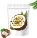 Vitamín D3 K2 Supplement Softgels, 10000 IU D3 + 200 mcg K2, non-GMO, bez lepidla, bez sóje, 300 grófov